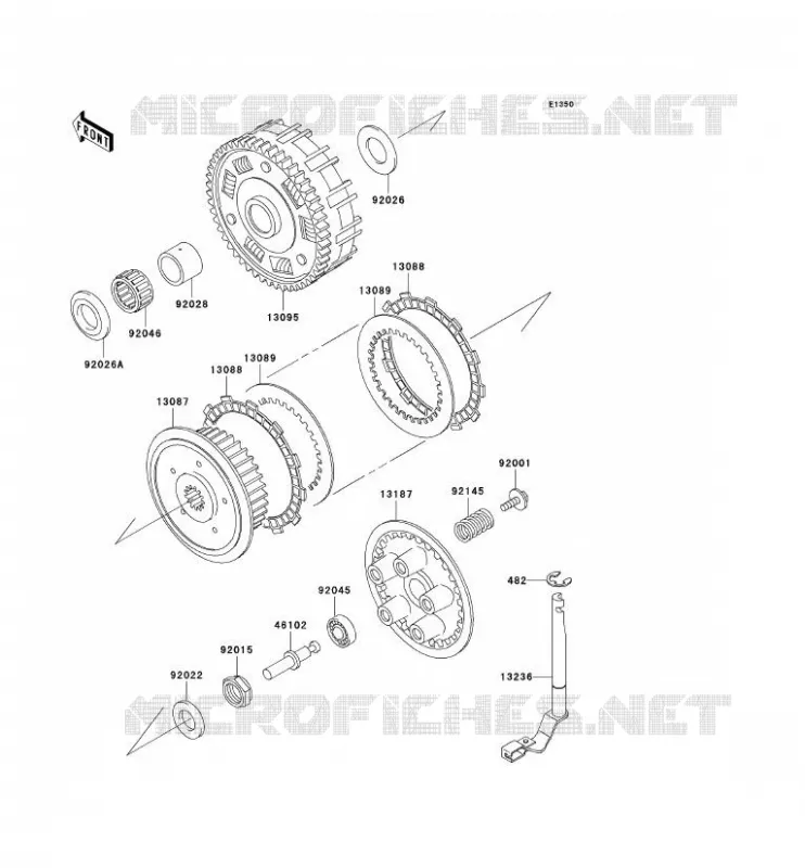 EMBRAYAGE Kawasaki MOTOS 800 2005 VN800 DRIFTER  VN800-E5