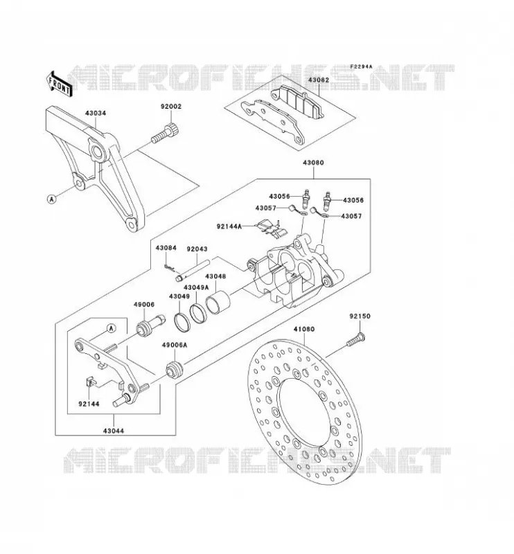 FREIN ARRIERE Kawasaki MOTOS 800 2005 VN800 DRIFTER  VN800-E5