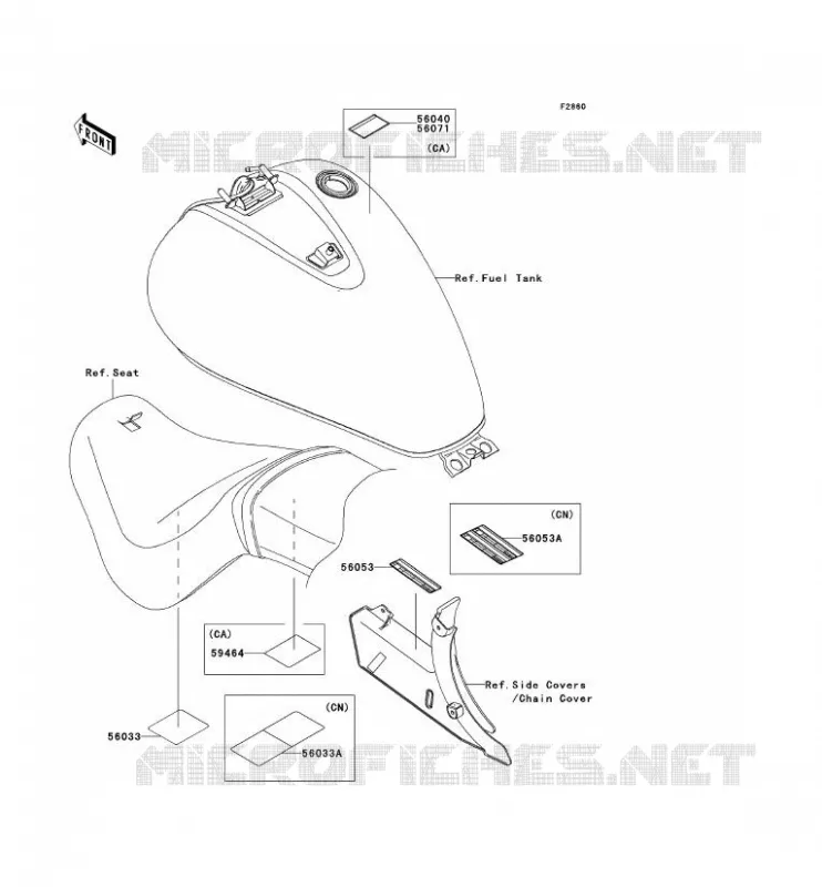 LABEL Kawasaki MOTOS 900 2007 VN900 CLASSIC  VN900B7F