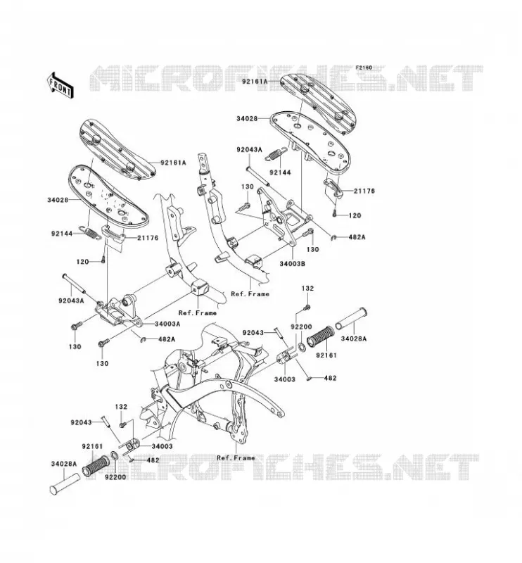 REPOSE PIED Kawasaki MOTOS 900 2012 VN900 CLASSIC  VN900BCFA
