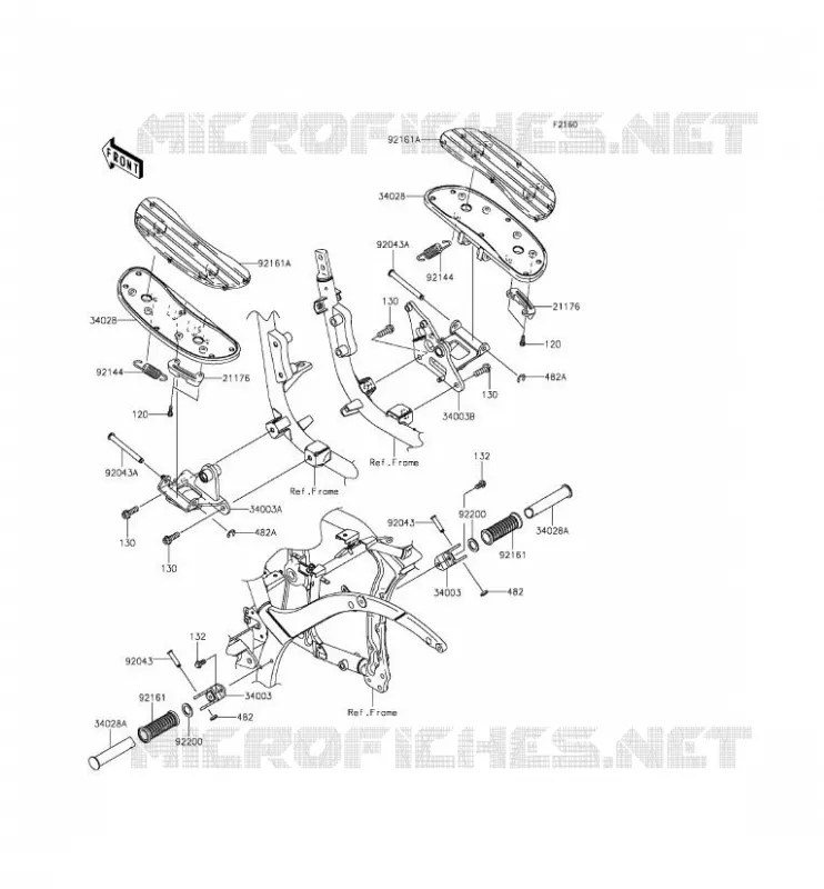 REPOSE PIED Kawasaki MOTOS 900 2014 VULCAN 900 CLASSIC  VN900BEFA