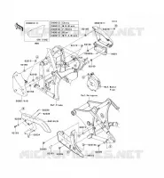 CACHE LAT&Eacute;RAL/GARDE CHAINE pour Kawasaki VN900 CUSTOM 2007
