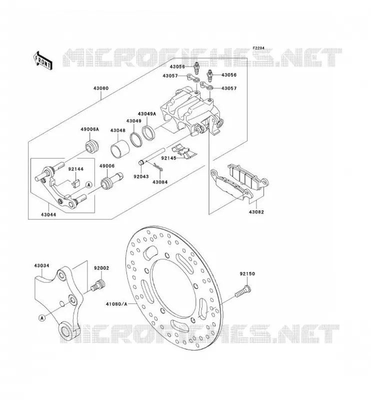 FREIN ARRIERE Kawasaki MOTOS 900 2009 VN900 CUSTOM  VN900C9F
