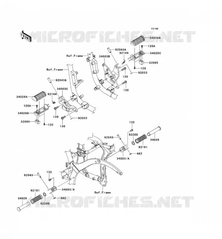 REPOSE PIED Kawasaki MOTOS 900 2011 VN900 CUSTOM  VN900CBFA