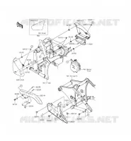 CACHE LAT&Eacute;RAL/GARDE CHAINE pour Kawasaki VULCAN 900 CUSTOM 2012