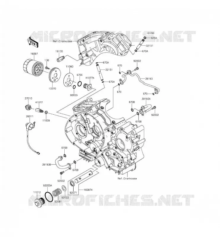 FILTRE &Agrave; HUILE Kawasaki MOTOS 900 2012 VULCAN 900 CUSTOM  VN900CCFA
