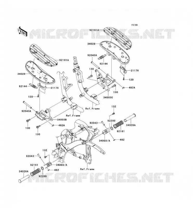 REPOSE PIED Kawasaki MOTOS 900 2008 VN900 CLASSIC LT  VN900D8F