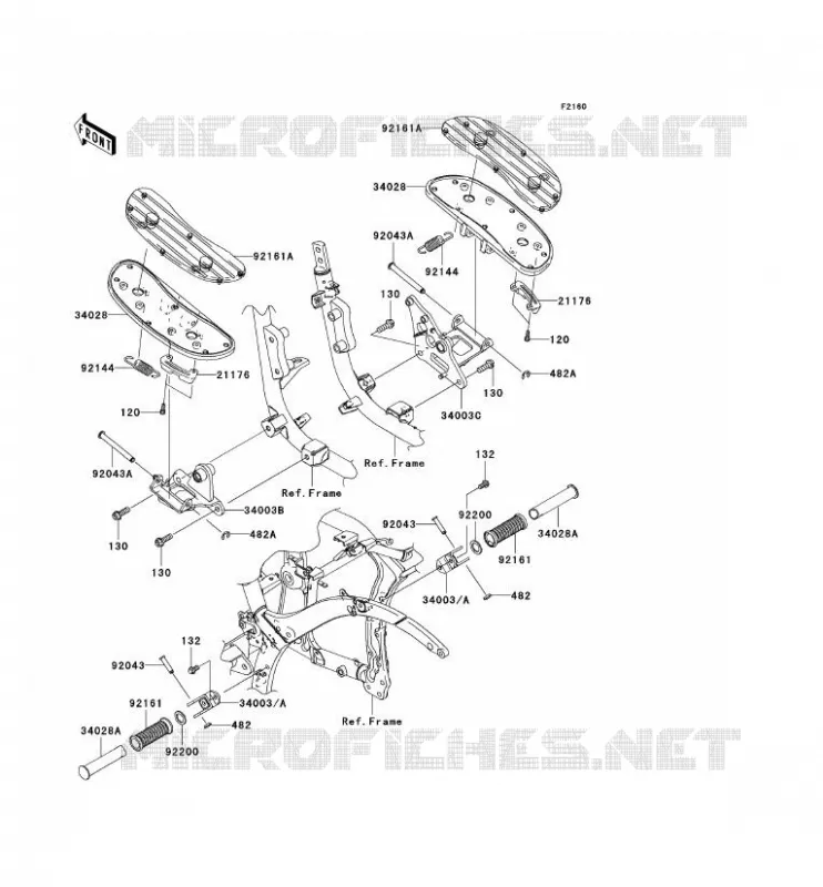 REPOSE PIED Kawasaki MOTOS 900 2008 VN900 CLASSIC LT  VN900D8F
