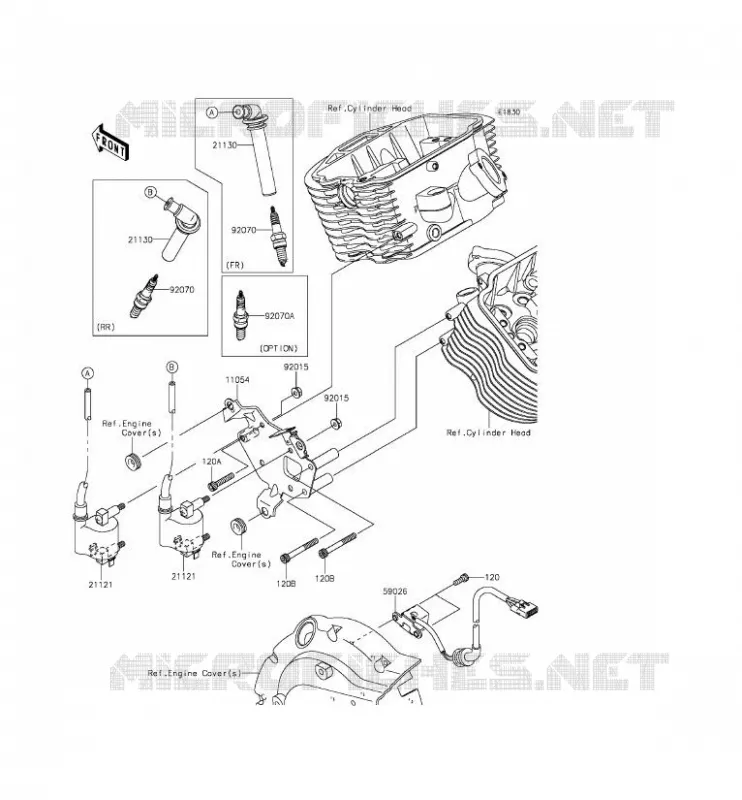 SYSTEME D&acute;ALLUMAGE Kawasaki MOTOS 900 2011 VULCAN 900 CLASSIC LT  VN900DBF