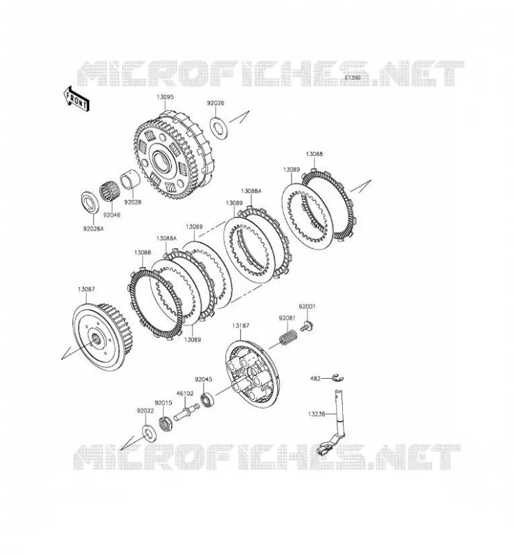 EMBRAYAGE Kawasaki MOTOS 900 2011 VULCAN 900 CLASSIC LT  VN900DBF