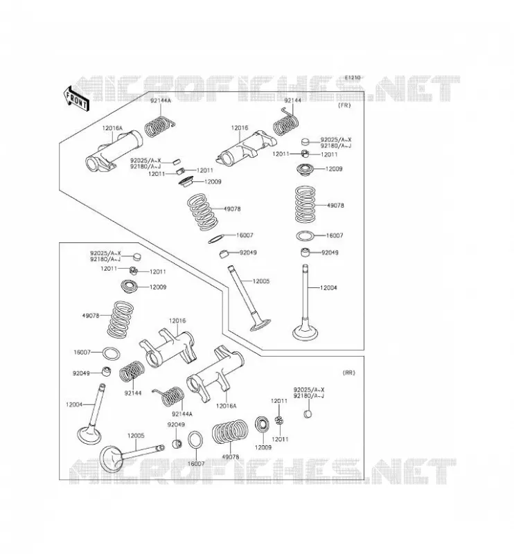 SOUPAPE Kawasaki MOTOS 900 2012 VULCAN 900 CLASSIC LT  VN900DCF