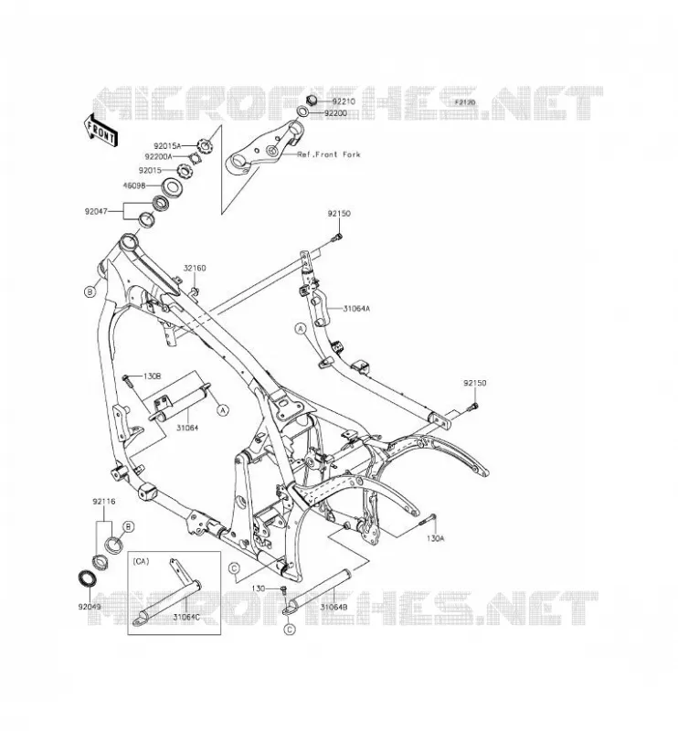 CH&Acirc;SSIS Kawasaki MOTOS 900 2012 VULCAN 900 CLASSIC LT  VN900DCF