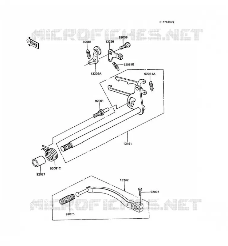 SELECTEUR Kawasaki MOTOS 305 1988 CSR  Z305-A3A