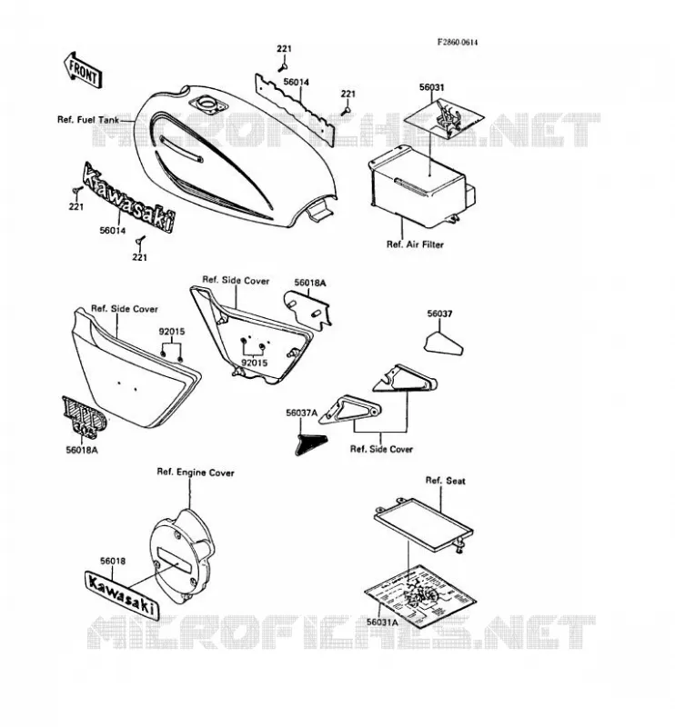 LABEL Kawasaki MOTOS 305 1988 CSR  Z305-A3A