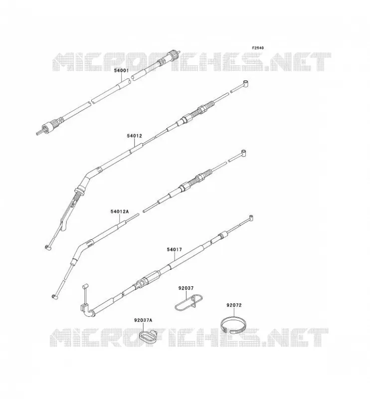 CABLES Kawasaki MOTOS 1000 1995 1000GTR  ZG1000-A10
