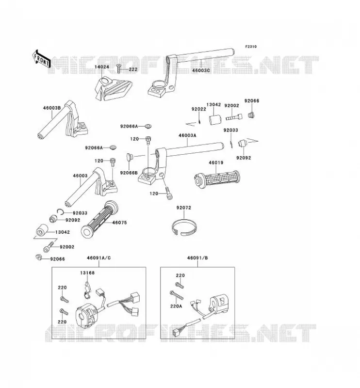 GUIDON Kawasaki MOTOS 1000 1995 1000GTR  ZG1000-A10