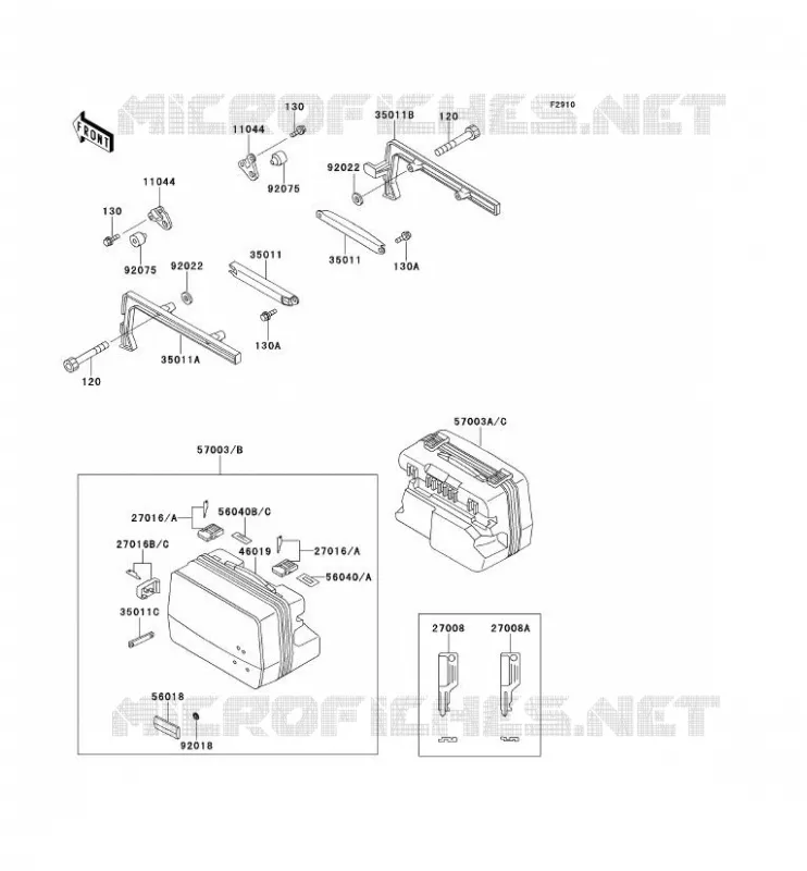 ACCESSOIRE Kawasaki MOTOS 1000 1999 1000GTR  ZG1000-A14