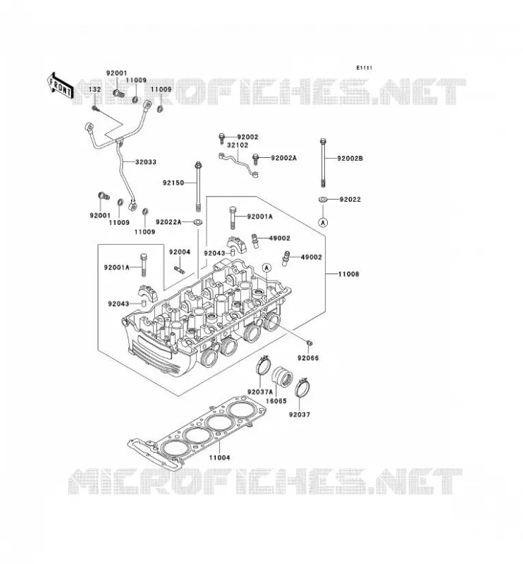 CULASSE Kawasaki MOTOS 1000 2000 1000GTR  ZG1000-A15