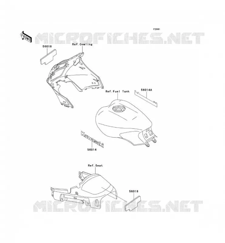 STICKER Kawasaki MOTOS 1000 2000 1000GTR  ZG1000-A15