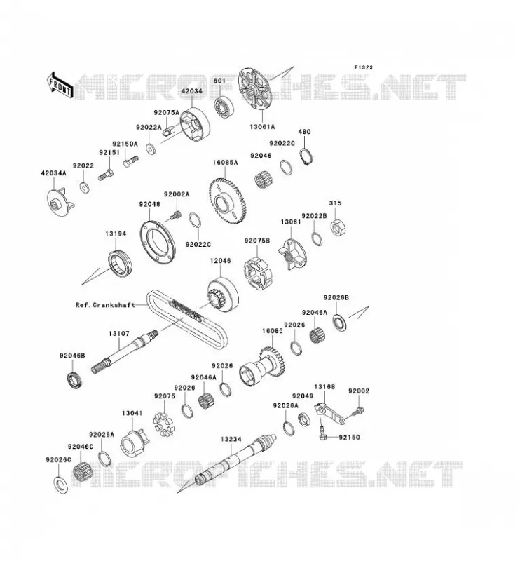 BALANCIER Kawasaki MOTOS 1000 2000 1000GTR  ZG1000-A15