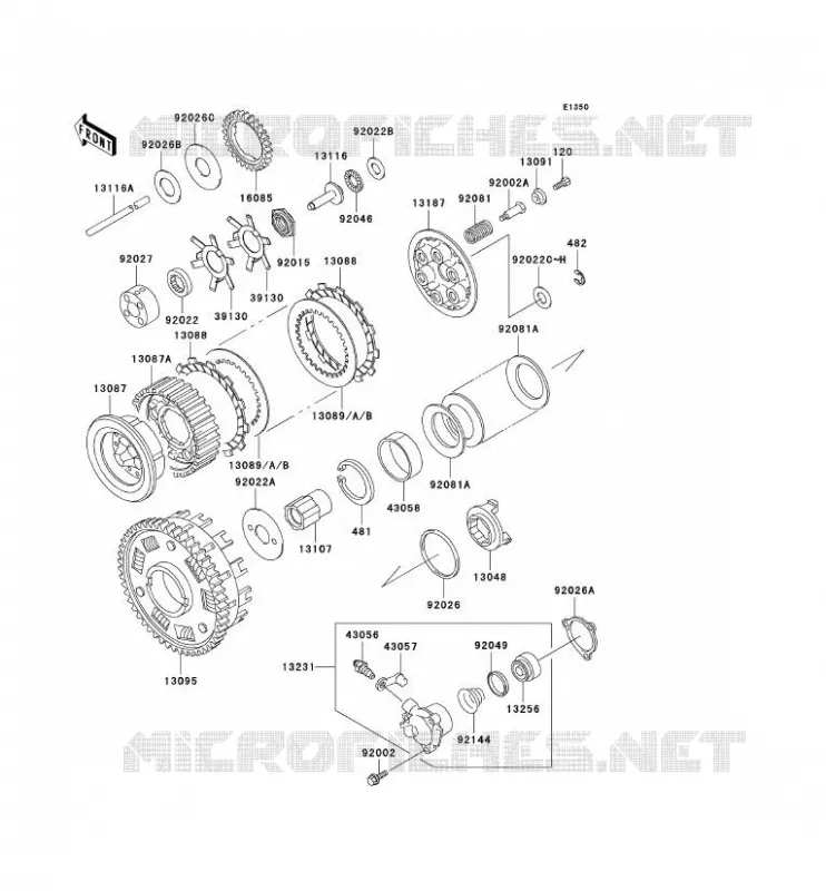 EMBRAYAGE Kawasaki MOTOS 1000 2000 1000GTR  ZG1000-A15