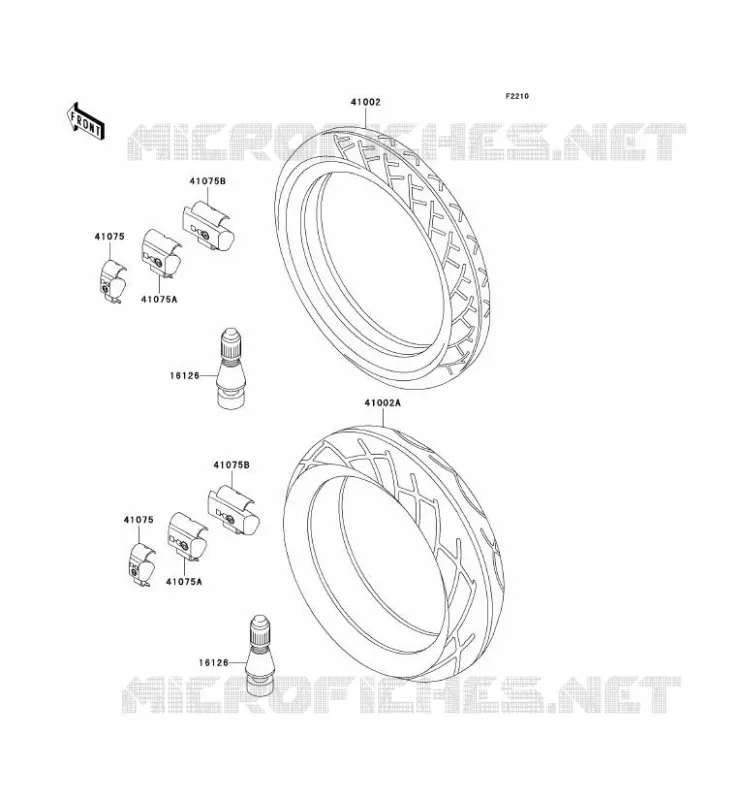 PNEUS Kawasaki MOTOS 1000 2000 1000GTR  ZG1000-A15