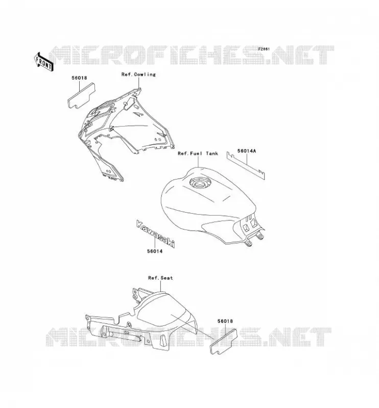 STICKER Kawasaki MOTOS 1000 2000 1000GTR  ZG1000-A15