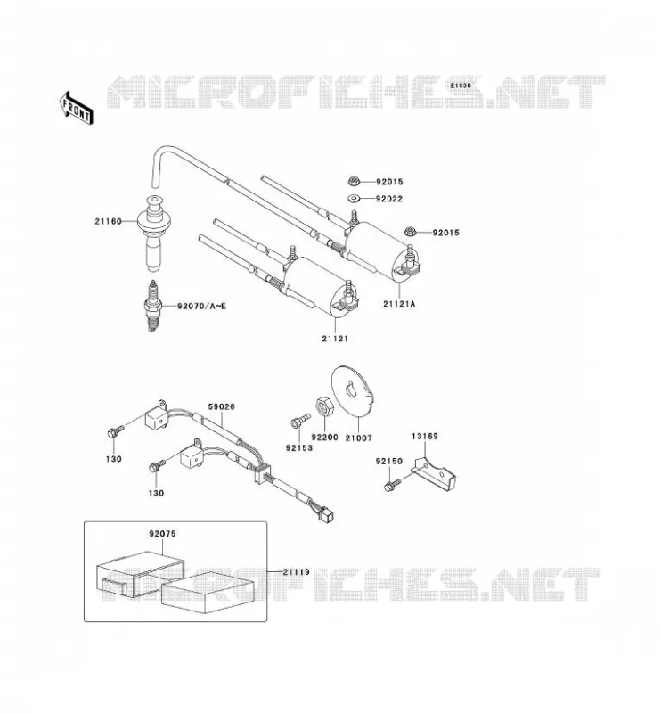 SYSTEME D&acute;ALLUMAGE Kawasaki MOTOS 1000 2000 1000GTR  ZG1000-A15