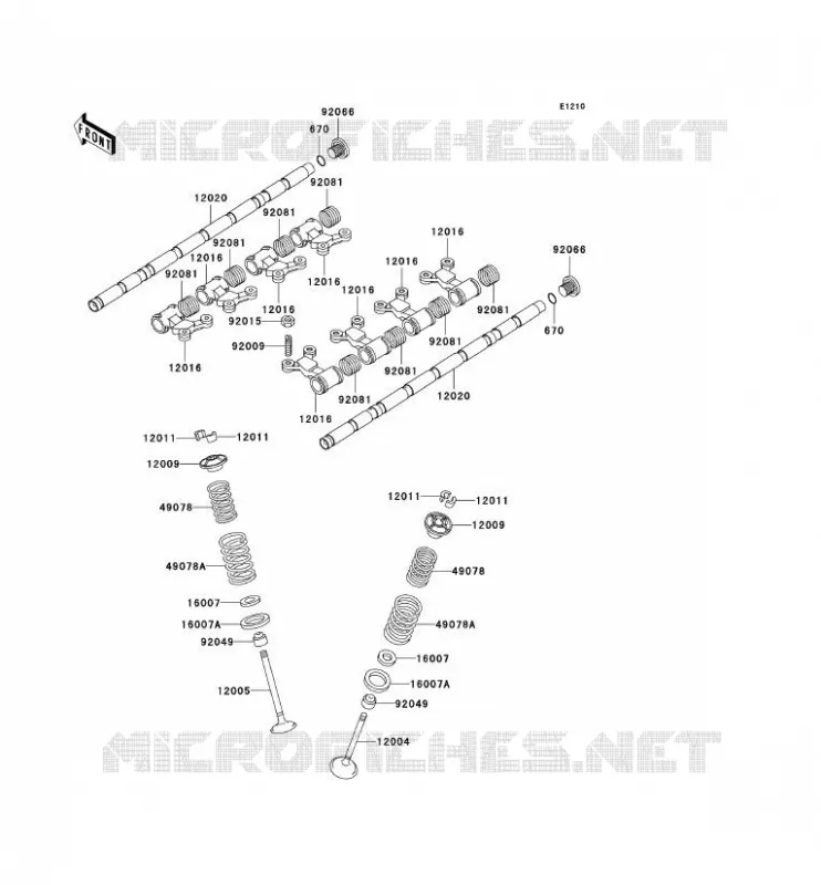 SOUPAPE Kawasaki MOTOS 1000 2000 1000GTR  ZG1000-A15