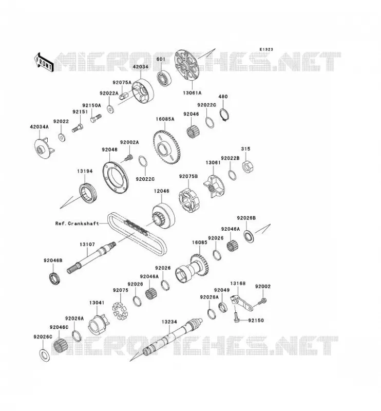 BALANCIER Kawasaki MOTOS 1000 2000 1000GTR  ZG1000-A15