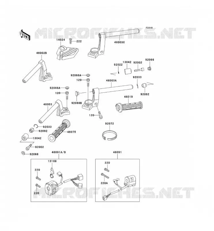 GUIDON Kawasaki MOTOS 1000 2001 1000GTR  ZG1000-A16