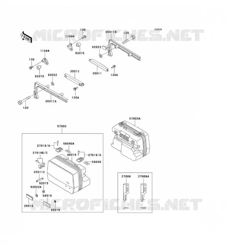 ACCESSOIRE Kawasaki MOTOS 1000 2001 1000GTR  ZG1000-A16