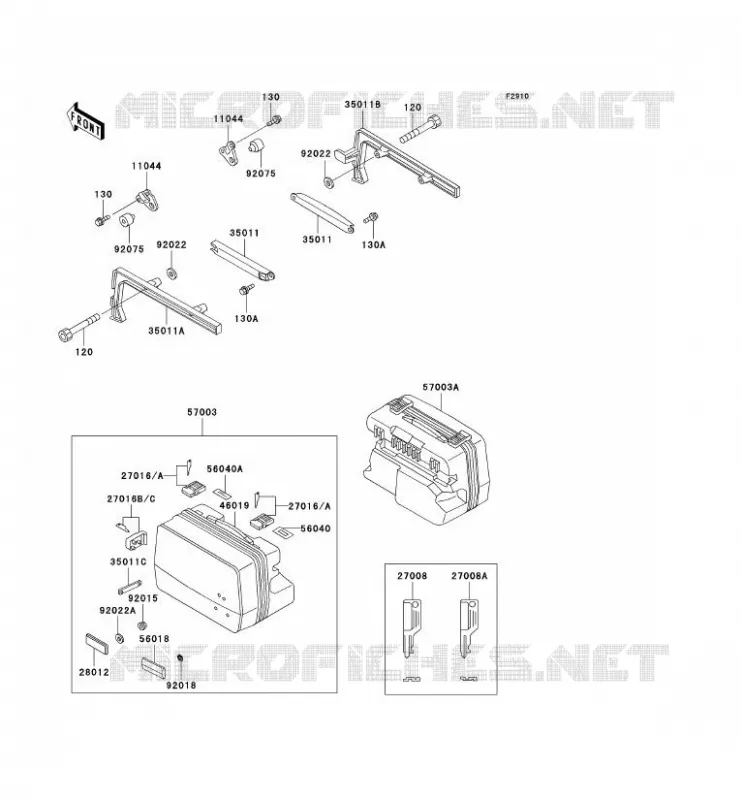 ACCESSOIRE Kawasaki MOTOS 1000 2002 1000GTR  ZG1000-A17