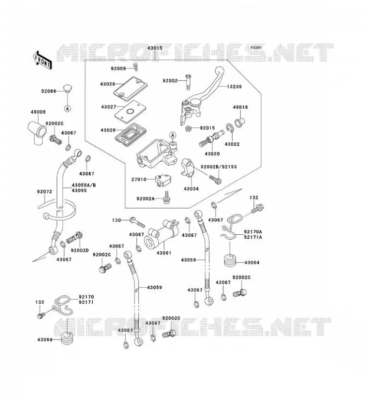 MAITRE CYLINDRE AV Kawasaki MOTOS 1000 2002 1000GTR  ZG1000-A17