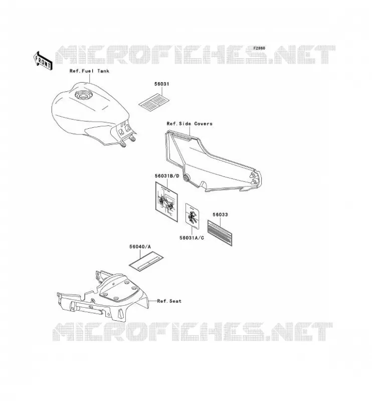 LABEL Kawasaki MOTOS 1000 2002 1000GTR  ZG1000-A17