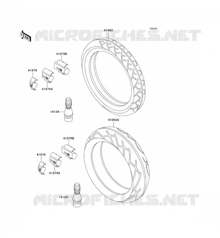 PNEUS Kawasaki MOTOS 1000 2003 1000GTR  ZG1000-A18
