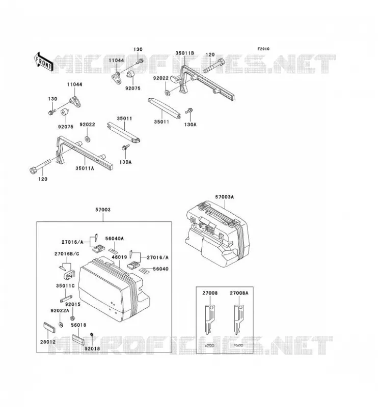 ACCESSOIRE Kawasaki MOTOS 1000 2003 1000GTR  ZG1000-A18