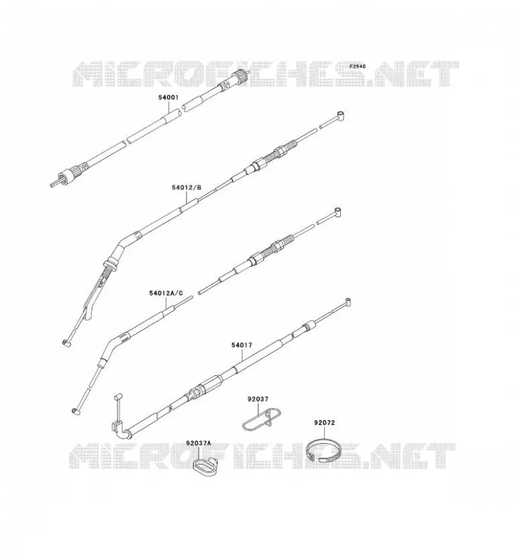 CABLES Kawasaki MOTOS 1000 2003 1000GTR  ZG1000-A18
