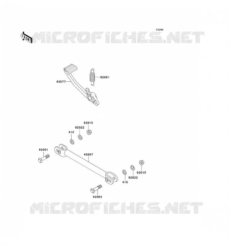 PEDALE DE FREIN/TORQUE LINK Kawasaki MOTOS 1000 2003 1000GTR  ZG1000-A18