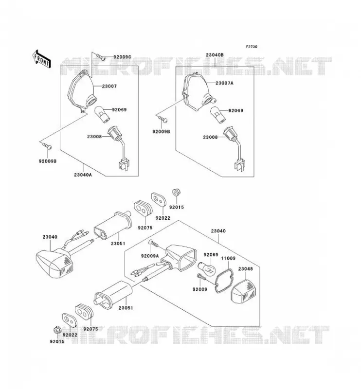 CLIGNOTANTS Kawasaki MOTOS 1000 2003 1000GTR  ZG1000-A18