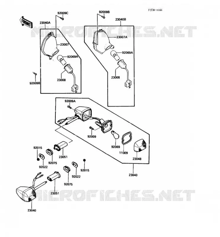 CLIGNOTANTS Kawasaki MOTOS 1000 1987 1000GTR  ZG1000-A2