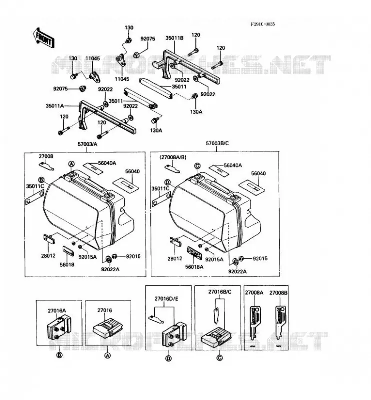 ACCESSOIRE Kawasaki MOTOS 1000 1987 1000GTR  ZG1000-A2