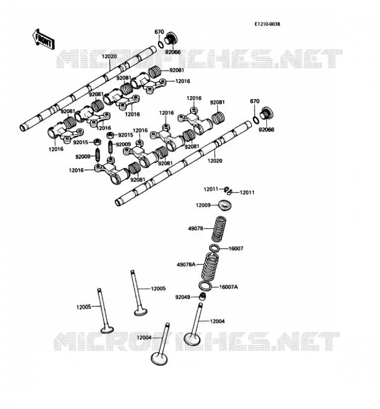 SOUPAPE Kawasaki MOTOS 1000 1987 1000GTR  ZG1000-A2