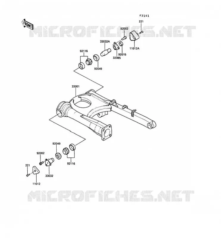 BRAS OSCILLANT Kawasaki MOTOS 1000 1989 1000GTR  ZG1000-A4