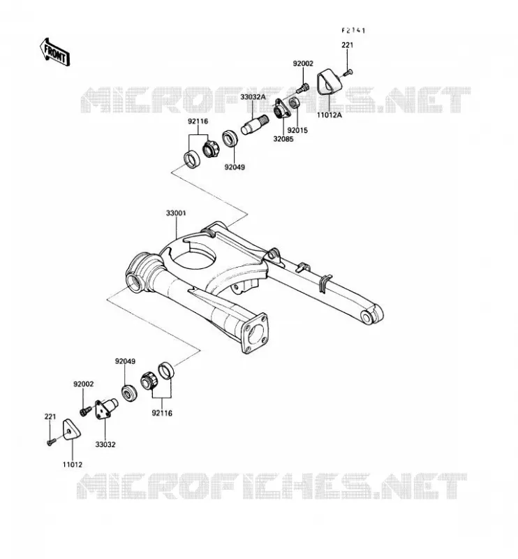 BRAS OSCILLANT Kawasaki MOTOS 1000 1991 1000GTR  ZG1000-A6