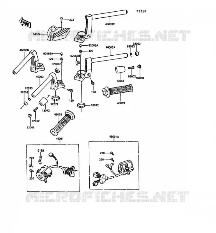 GUIDON Kawasaki MOTOS 1000 1991 1000GTR  ZG1000-A6