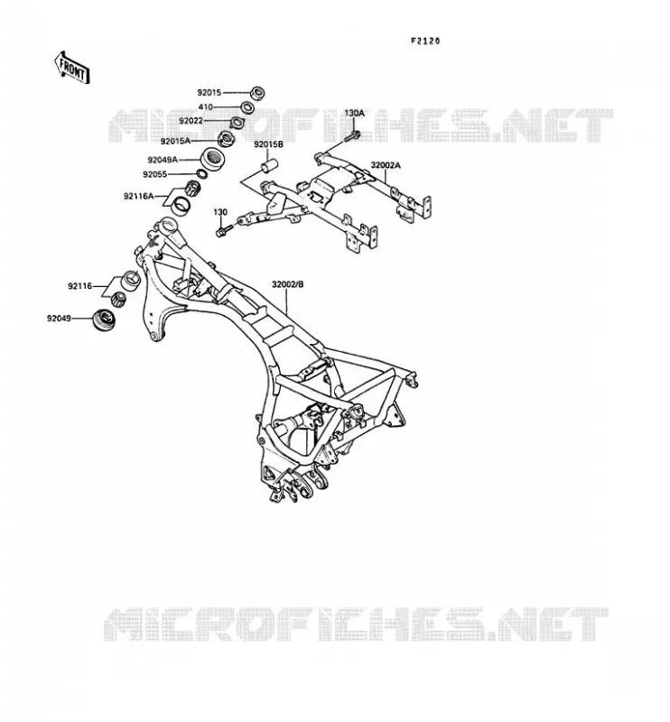 CH&Acirc;SSIS Kawasaki MOTOS 1000 1991 1000GTR  ZG1000-A6