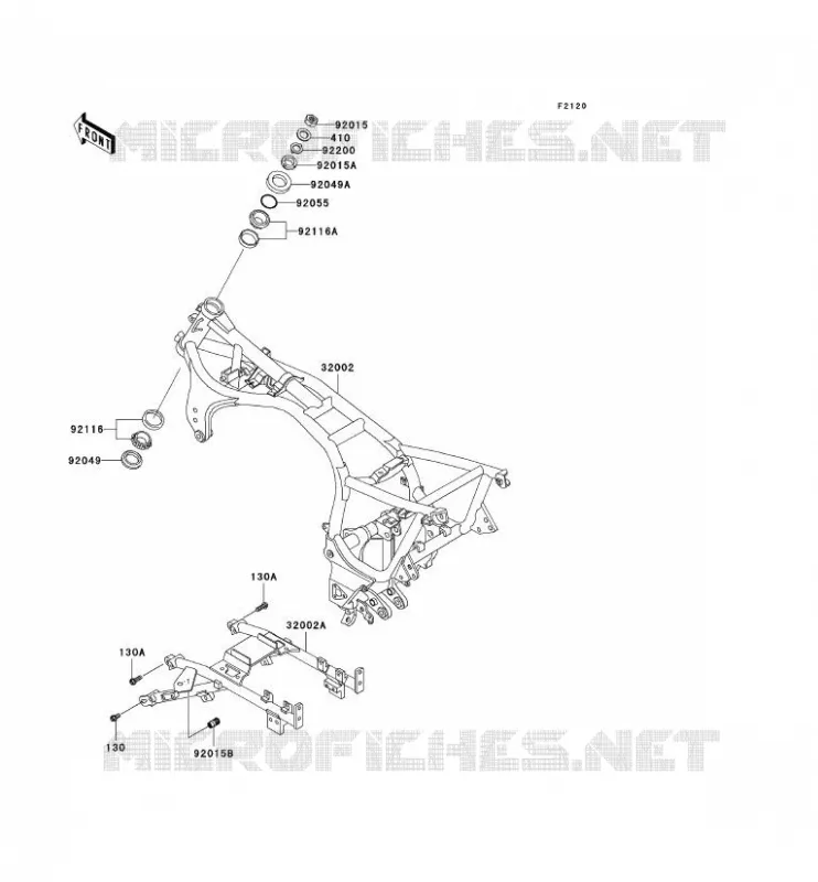 CH&Acirc;SSIS Kawasaki MOTOS 1000 2006 1000GTR  ZG1000A6F