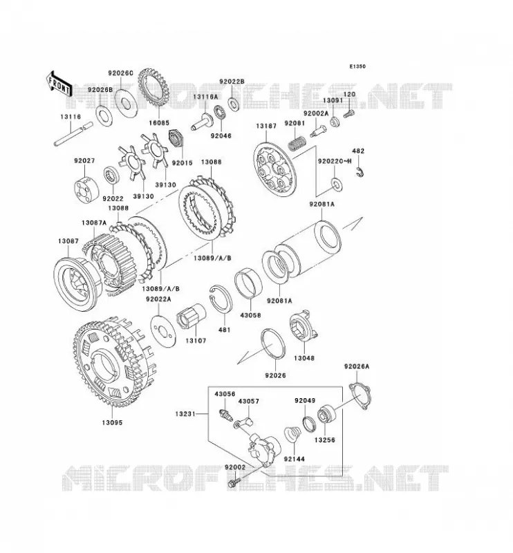 EMBRAYAGE Kawasaki MOTOS 1000 2006 1000GTR  ZG1000A6F