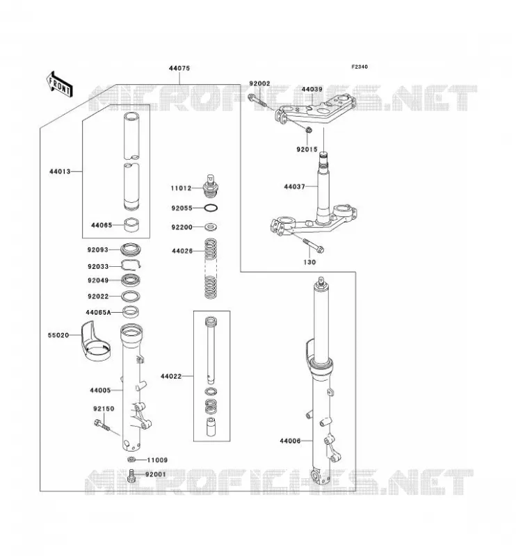 FOURCHE Kawasaki MOTOS 1000 2006 1000GTR  ZG1000A6F